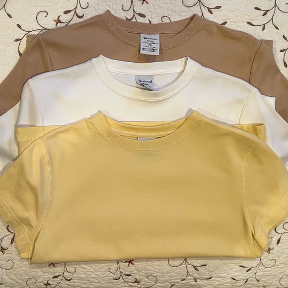Westbound Tops - Bundle of 3- Westbound petites Women's Casual Tops - Cream, White, Tan